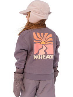 WHEAT Kids' Ellis Print Sweatshirt, Purple Stone - view 2, Purple Stone