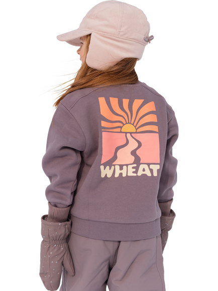 WHEAT Kids' Ellis Print Sweatshirt, Purple Stone - view 2, Purple Stone