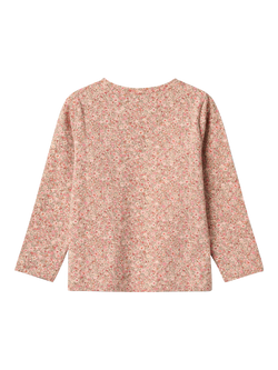 WHEAT Kids' Manna Floral Print T-Shirt, Rose Dust - view 2, Rose Dust