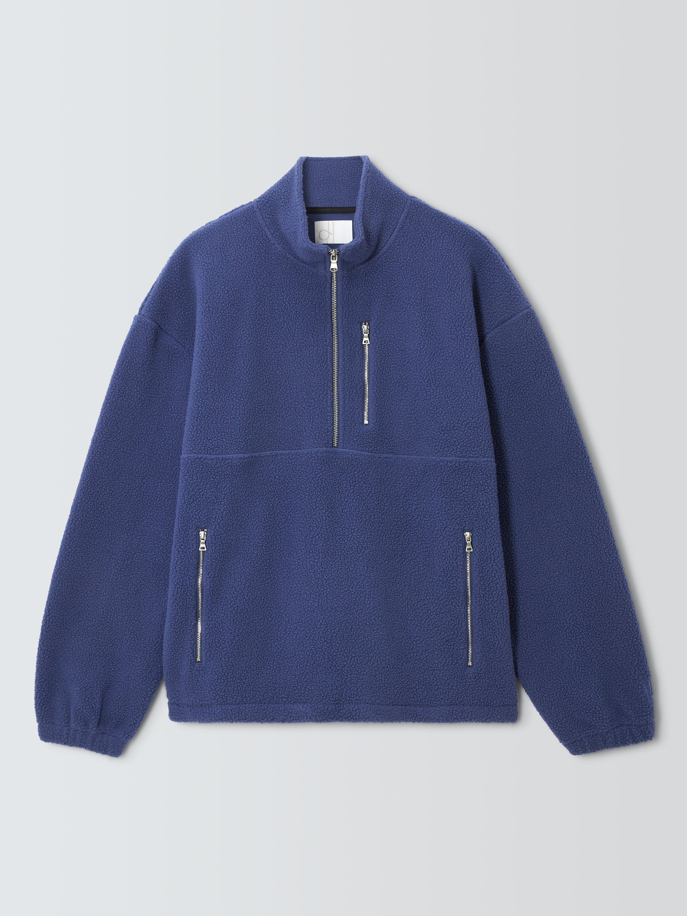 Product image 4 of 6, which shows John Lewis Half Zip Fleece, Blue, S