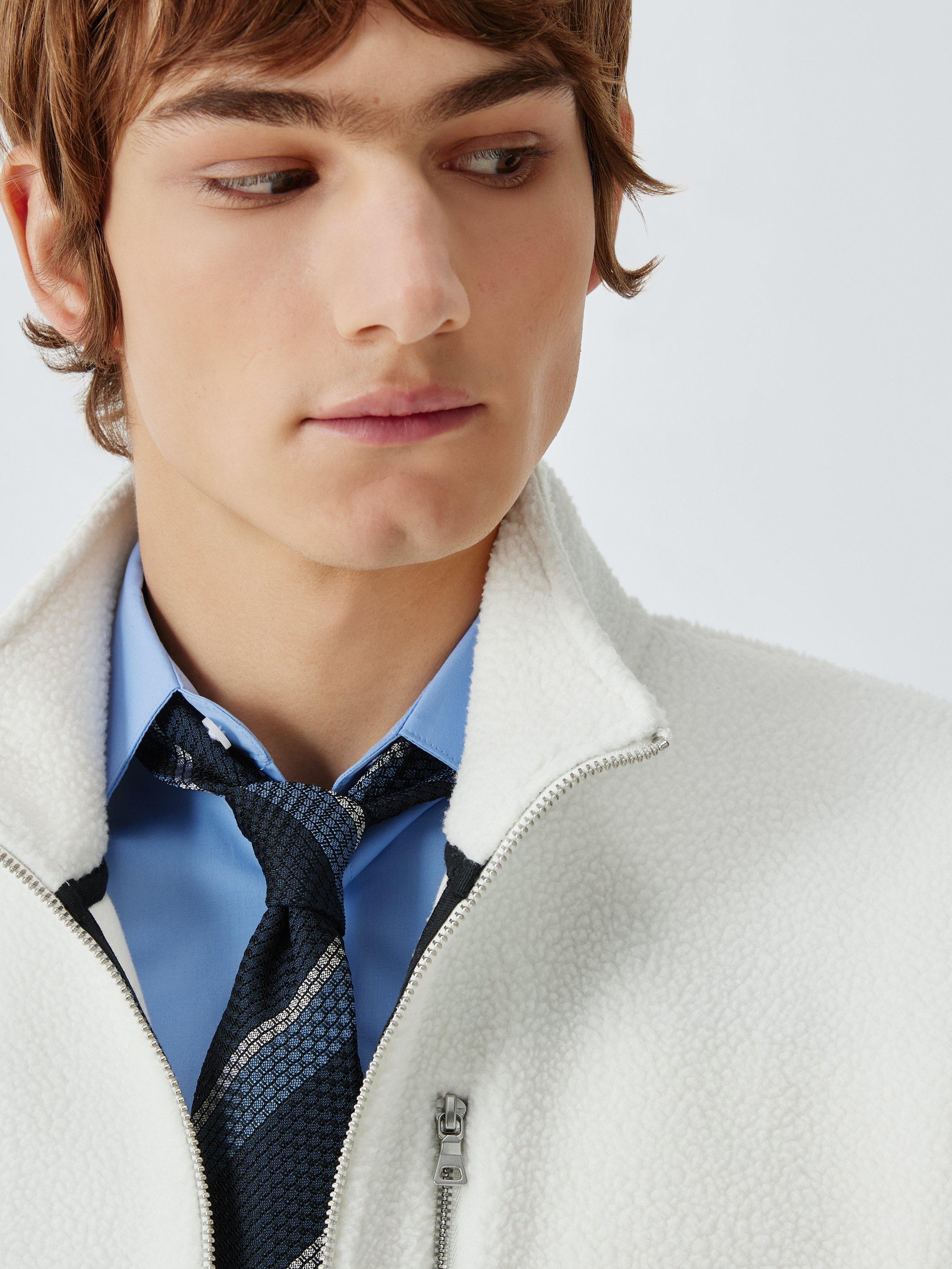 Product image 5 of 6, which shows John Lewis Half Zip Fleece, Cannoli Cream, S