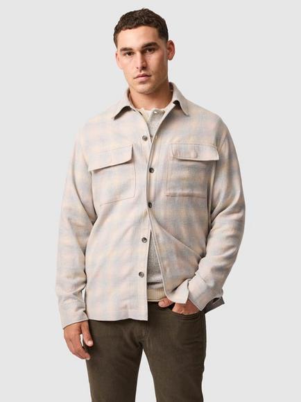 Rodd & Gunn Town Heathered Check Overshirt, Ash, Ash