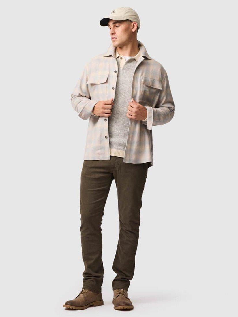 Product image 2 of 6, which shows Rodd & Gunn Town Heathered Check Overshirt, Ash, L