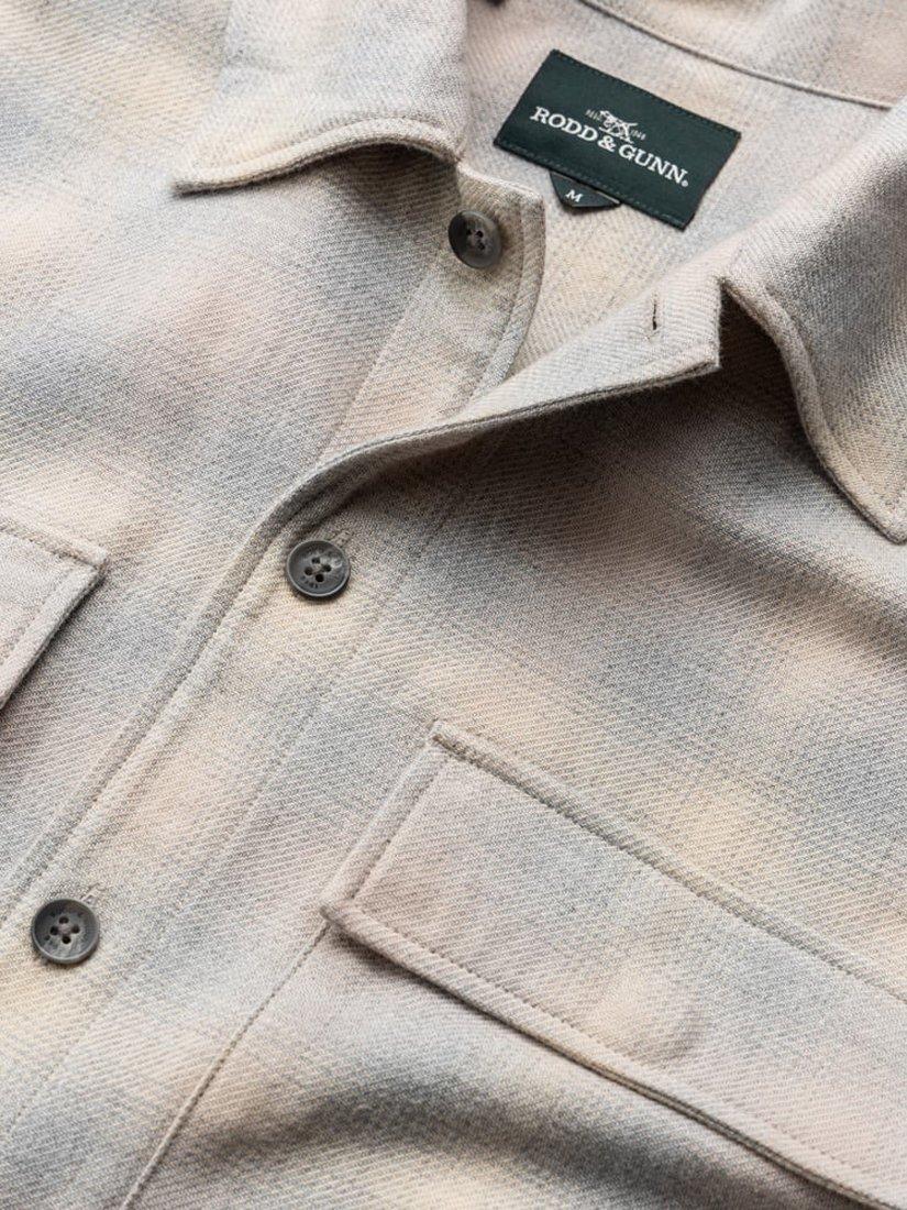 Product image 5 of 6, which shows Rodd & Gunn Town Heathered Check Overshirt, Ash, L