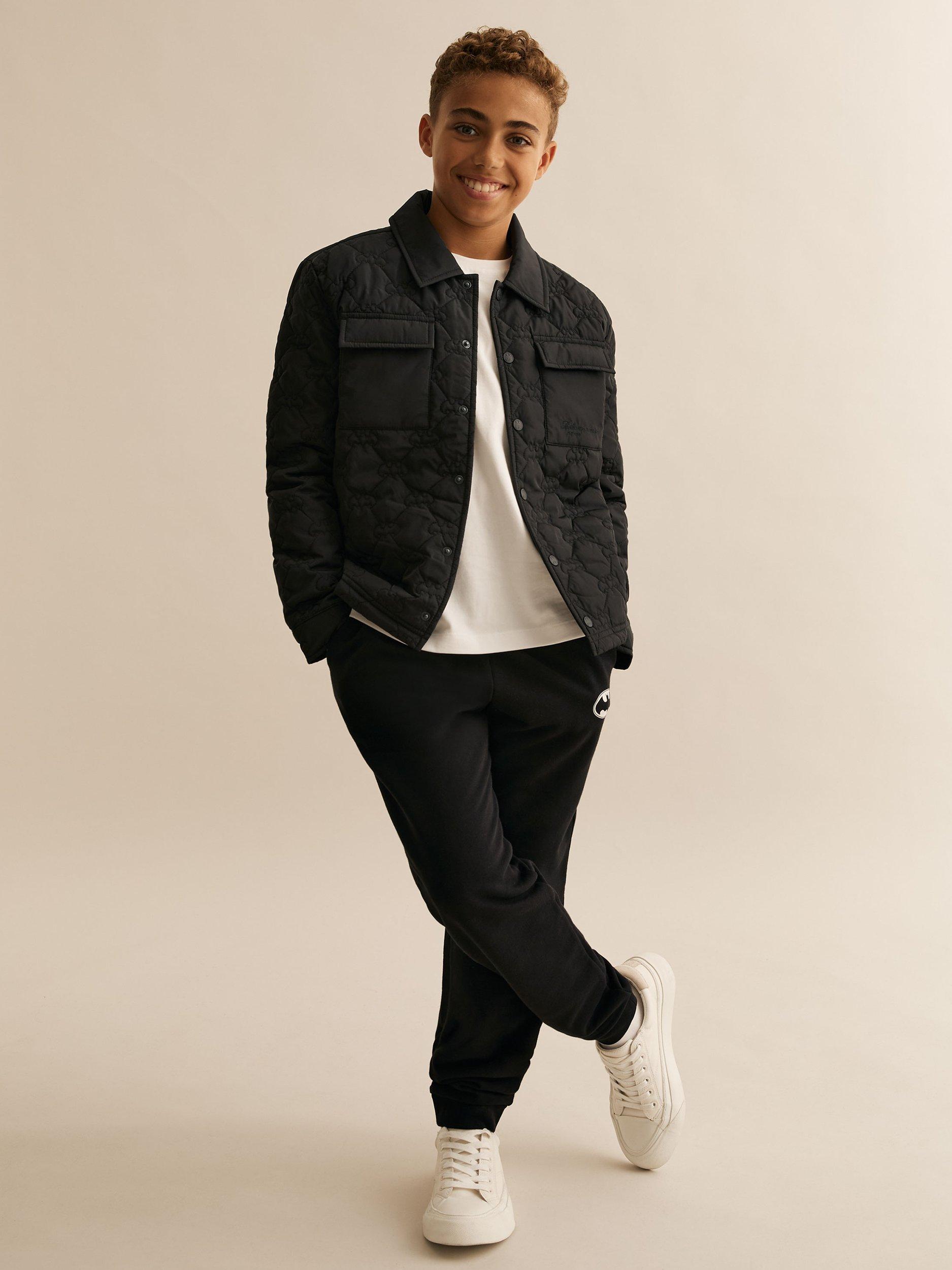 Product image 3 of 5, which shows Reiss Kids' Falcone Quilted Jacket, Black, 3-4 years