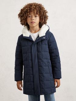 Reiss Kids' Nick Quilted Coat, Navy, Navy