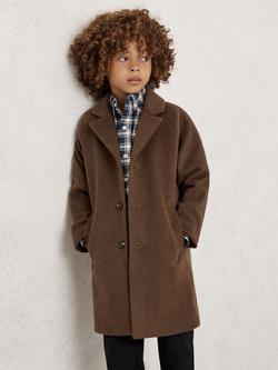 Reiss Kids' Wallace Wool Blend Coat, Light Brown - view 2, Light Brown