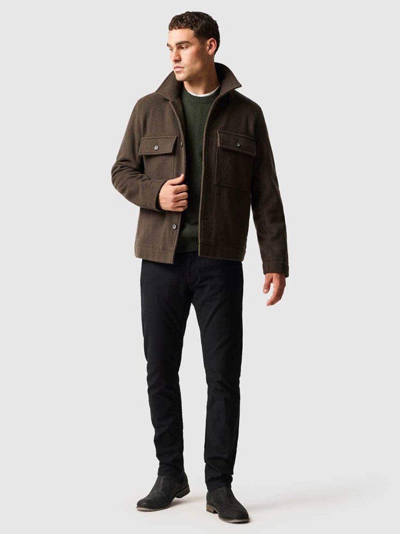 Product image 2 of 4, which shows Rodd & Gunn Windsoe Wool Blend Overshirt, Olive, L