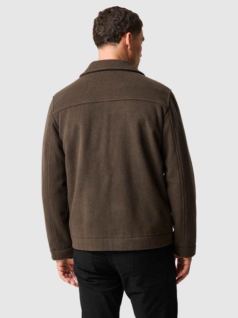 Product image 3 of 4, which shows Rodd & Gunn Windsoe Wool Blend Overshirt, Olive, L