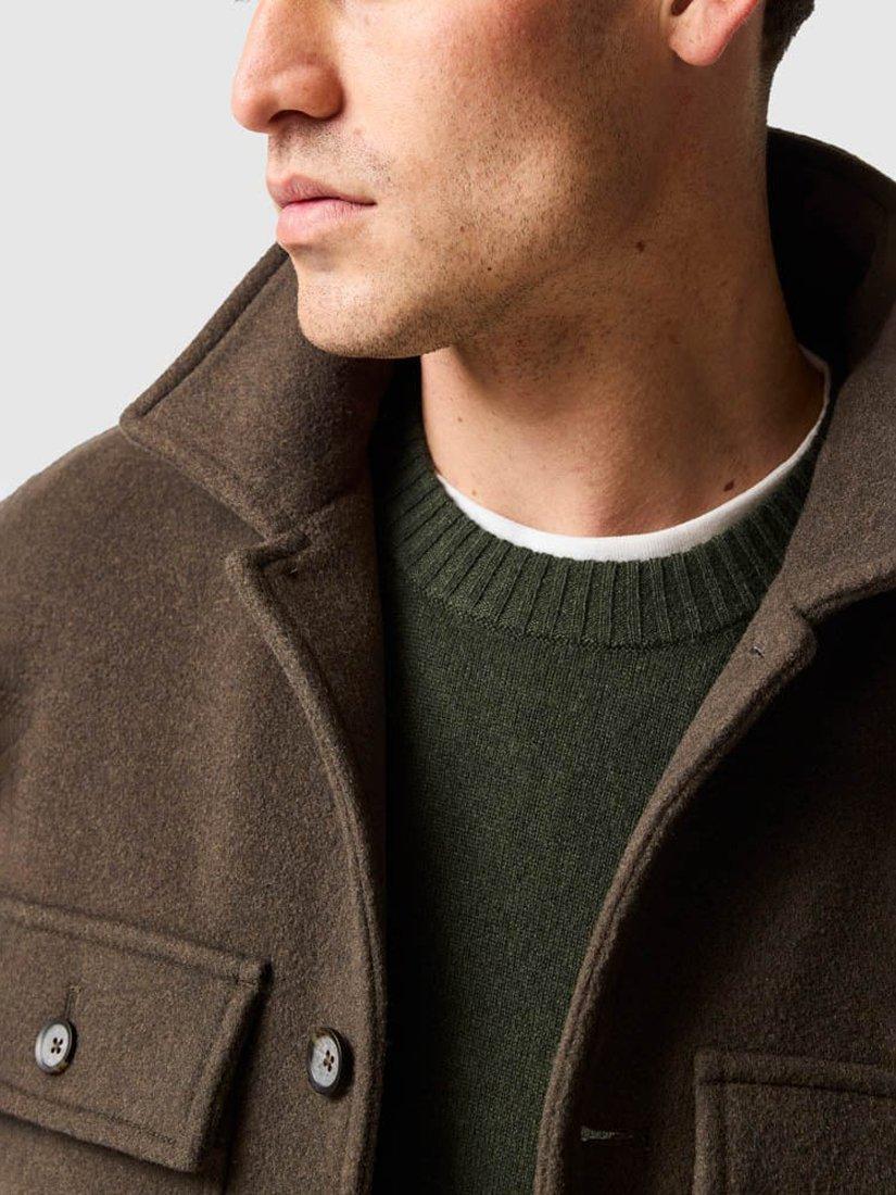 Product image 4 of 4, which shows Rodd & Gunn Windsoe Wool Blend Overshirt, Olive, L