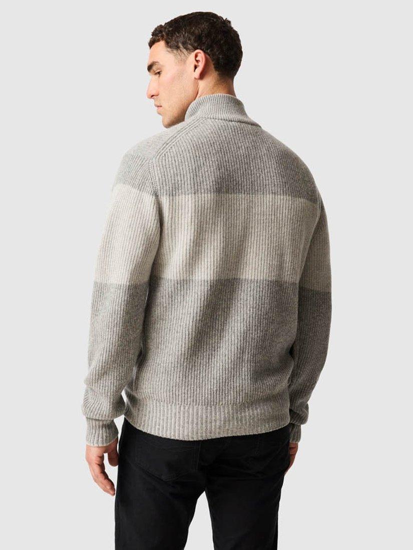 Product image 3 of 4, which shows Rodd & Gunn Hudson Colour Block Pure Wool Jumper, Ash, L
