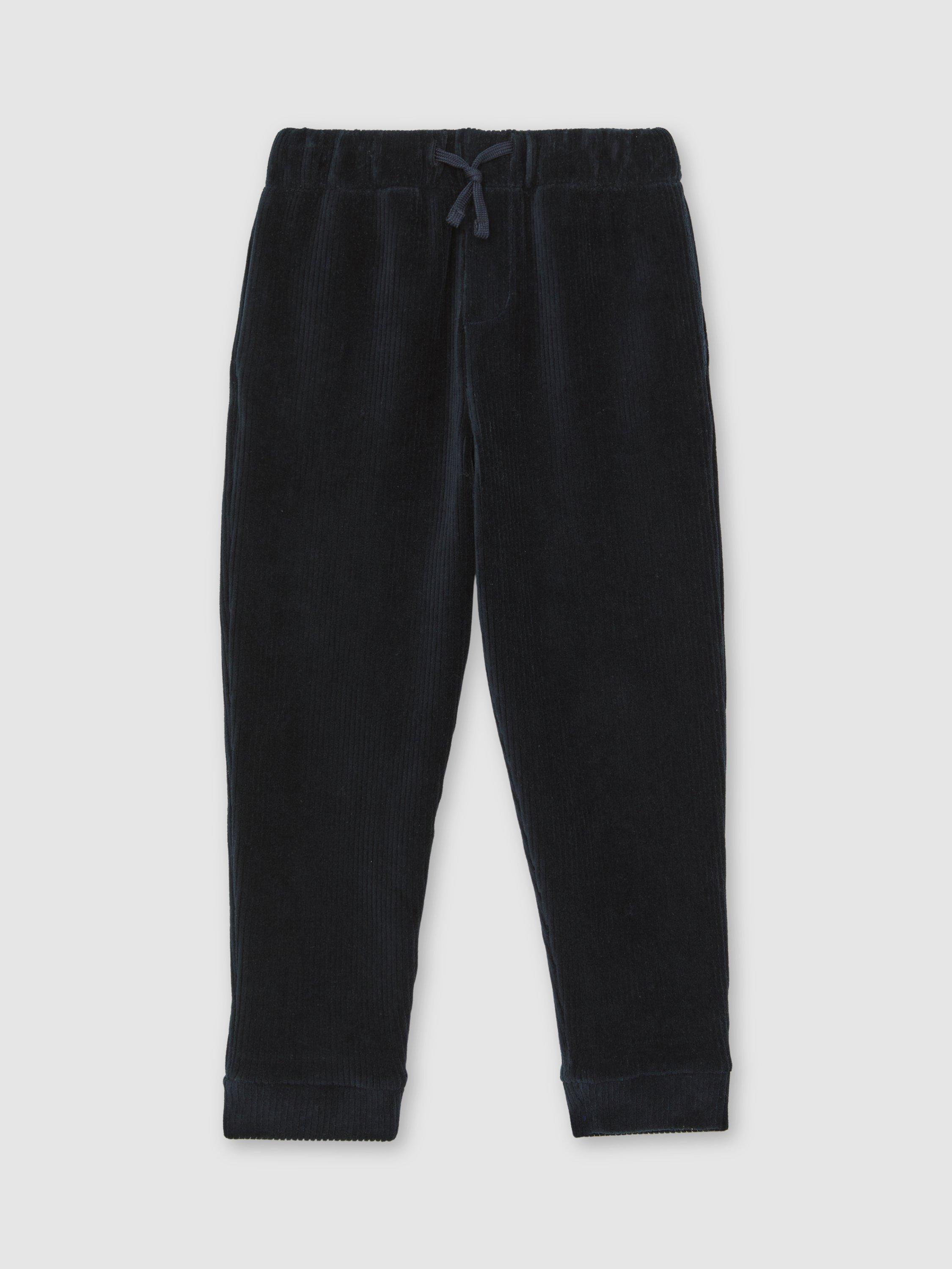 Reiss Kids' Caldera Cotton Blend Drawstring Joggers, Navy