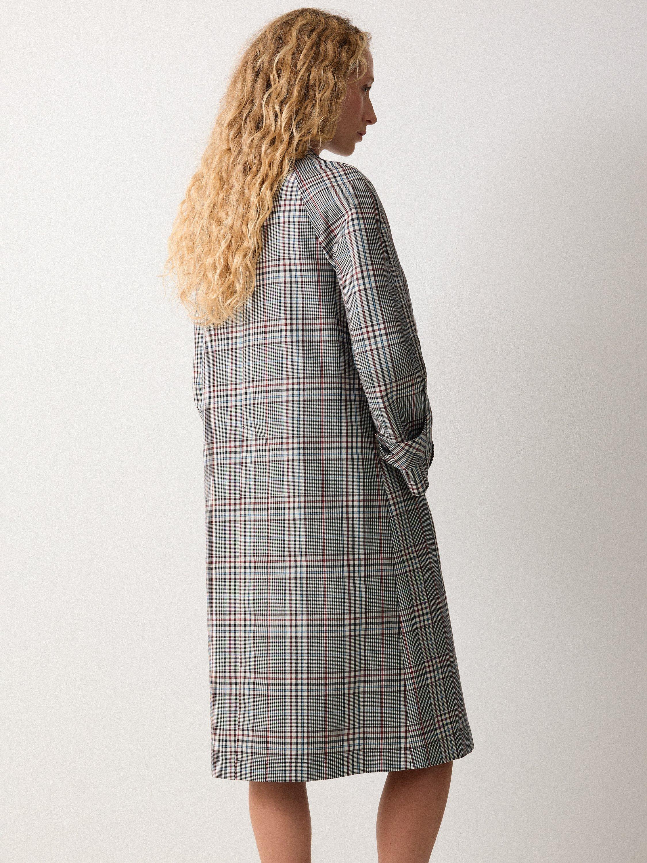 Product image 2 of 5, which shows Jigsaw Check Trench Coat, Cream, 6