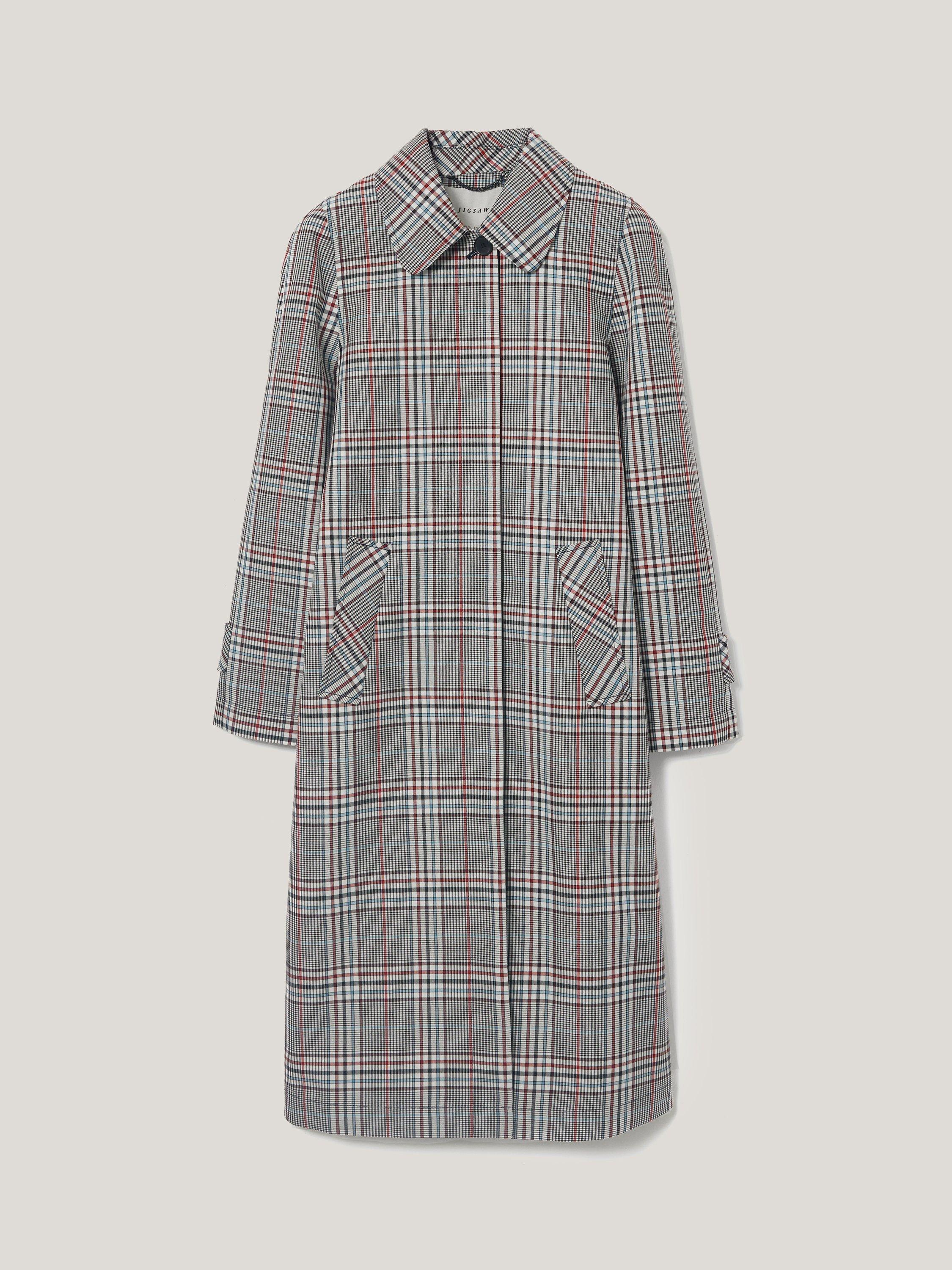 Product image 5 of 5, which shows Jigsaw Check Trench Coat, Cream, 6