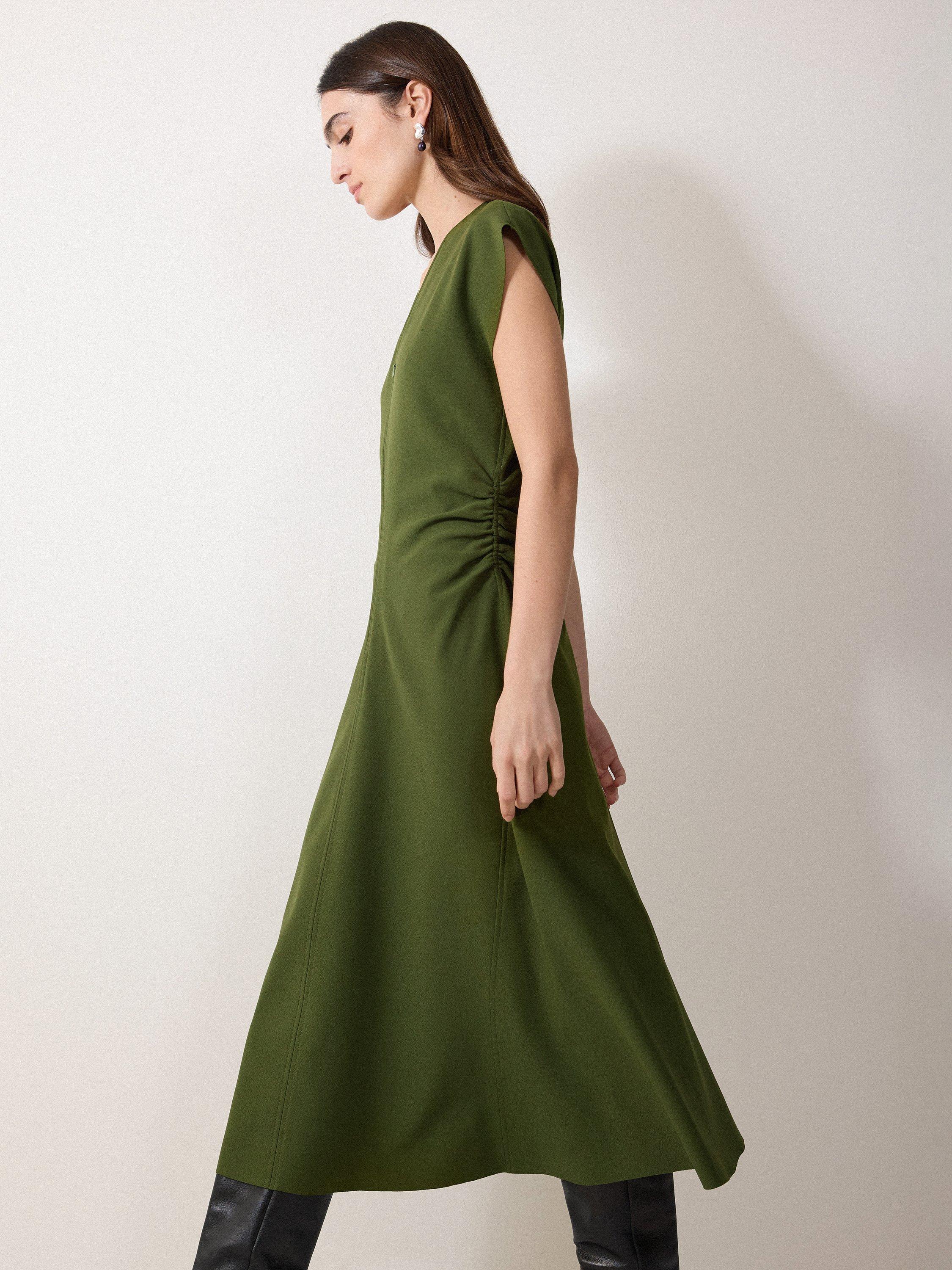 jigsaw-stretch-crepe-midi-dress-green