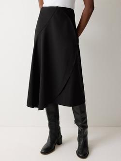 Jigsaw Stretch Crepe Skirt, Black, Black