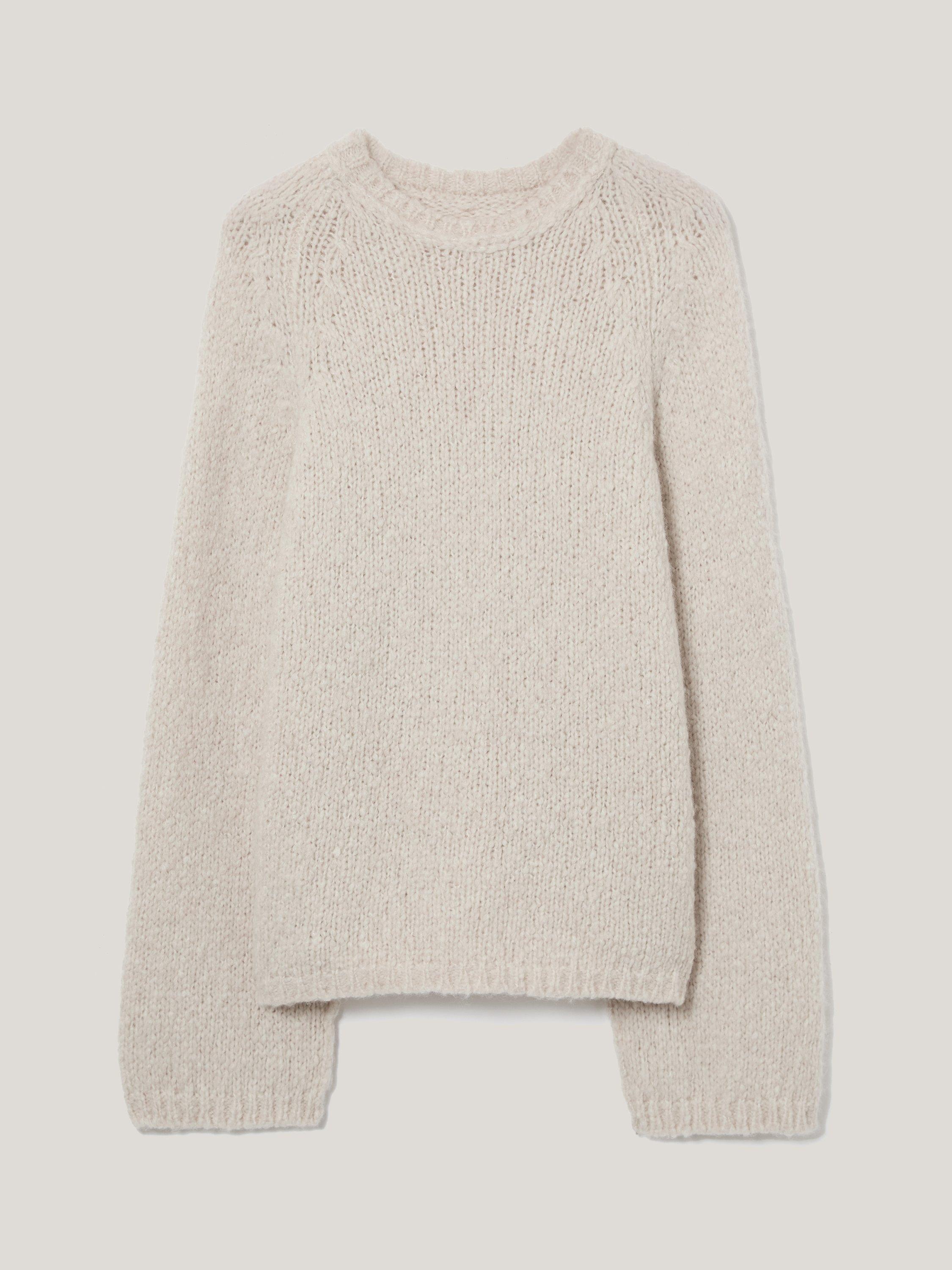 Product image 5 of 5, which shows Jigsaw Boucle Wool Rich Jumper, Cream, XS