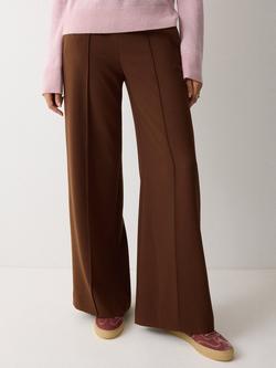 Jigsaw Modern Wide Leg Trousers, Brown