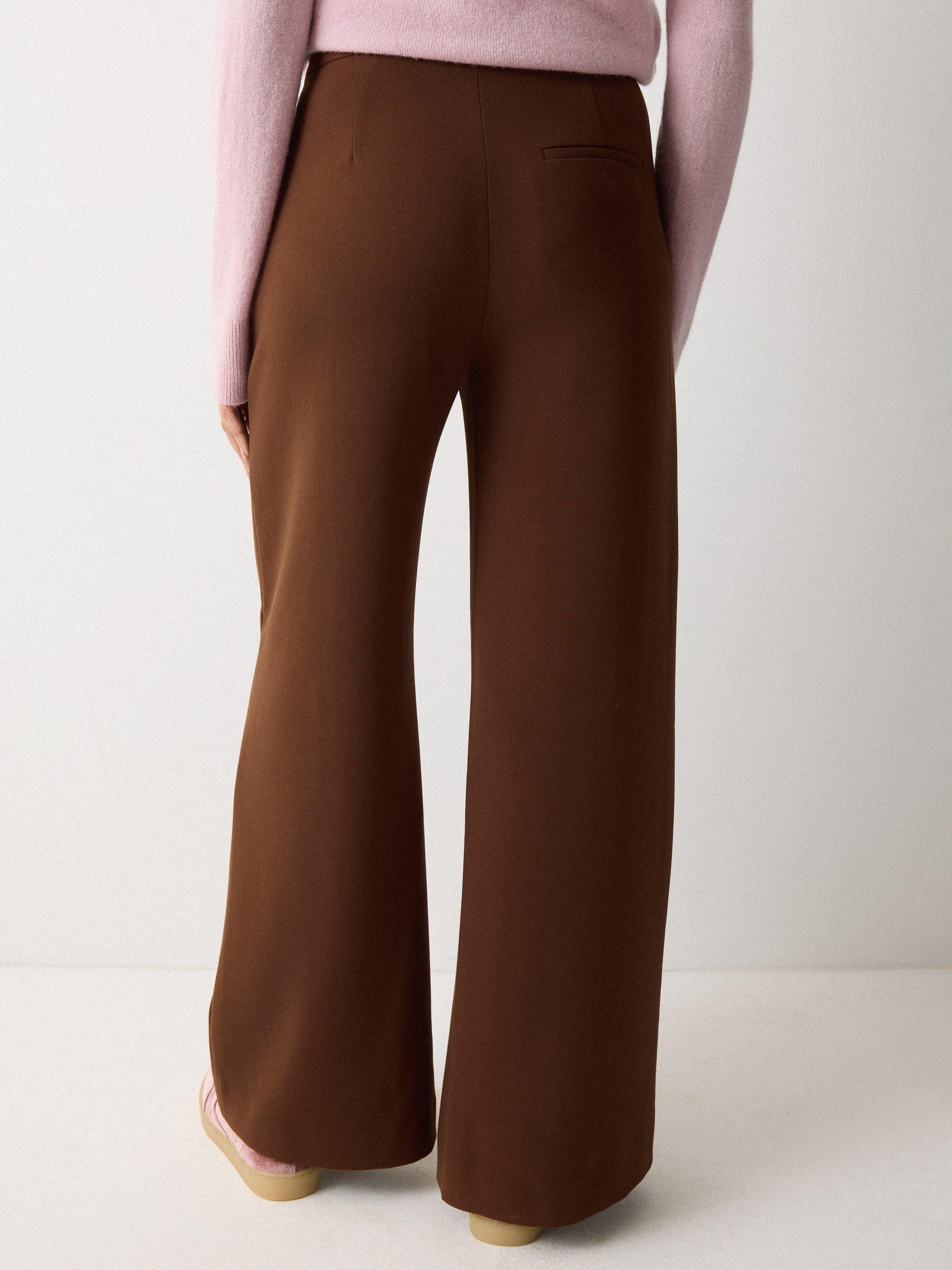 Product image 3 of 5, which shows Jigsaw Modern Wide Leg Trousers, Brown, 8