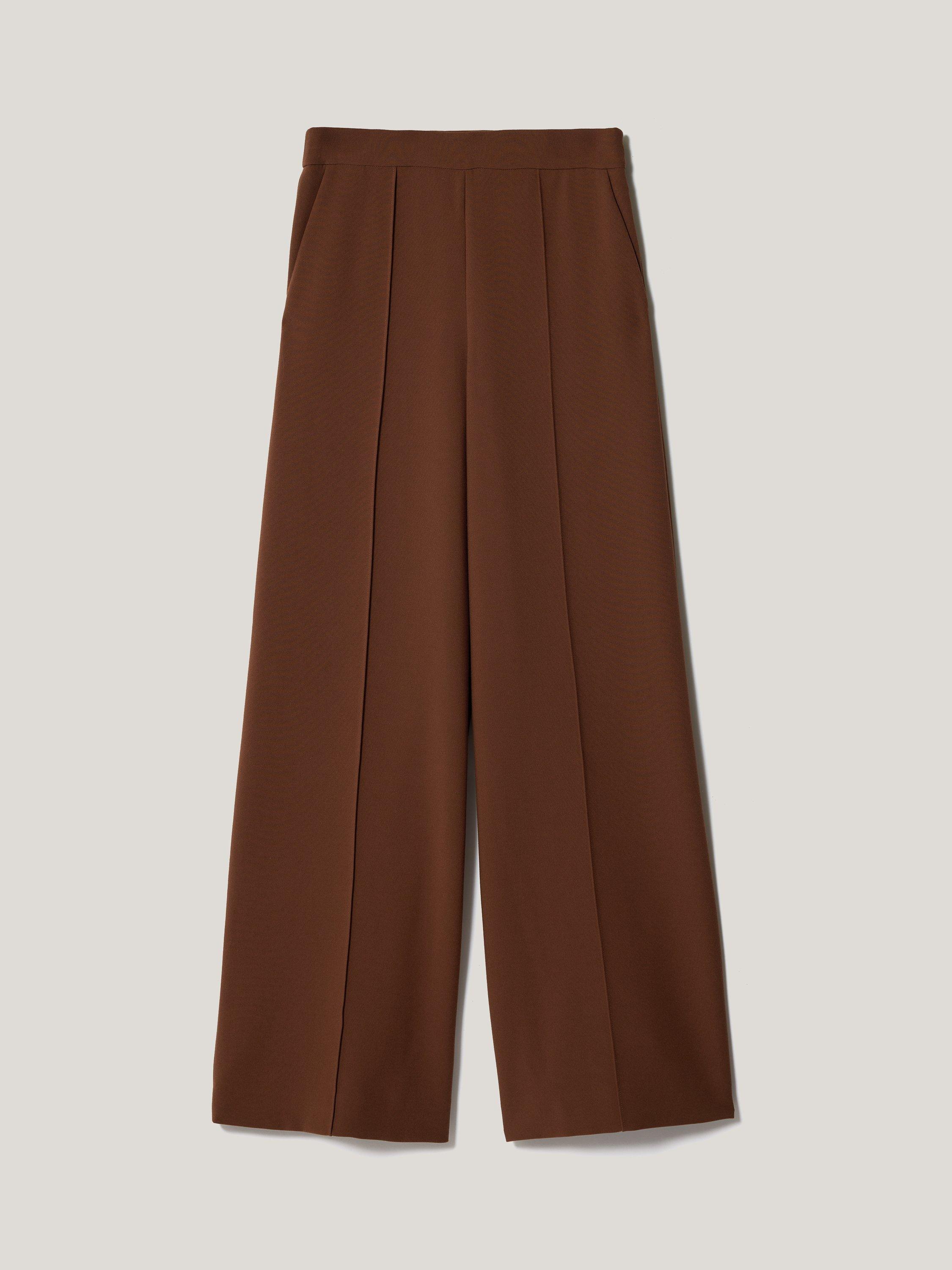 Product image 5 of 5, which shows Jigsaw Modern Wide Leg Trousers, Brown, 8