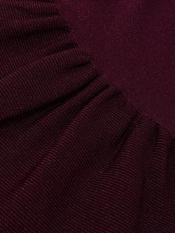 Reiss Kids' Ginny Metallic Knit Cap Sleeve Dress, Berry - view 2, Berry