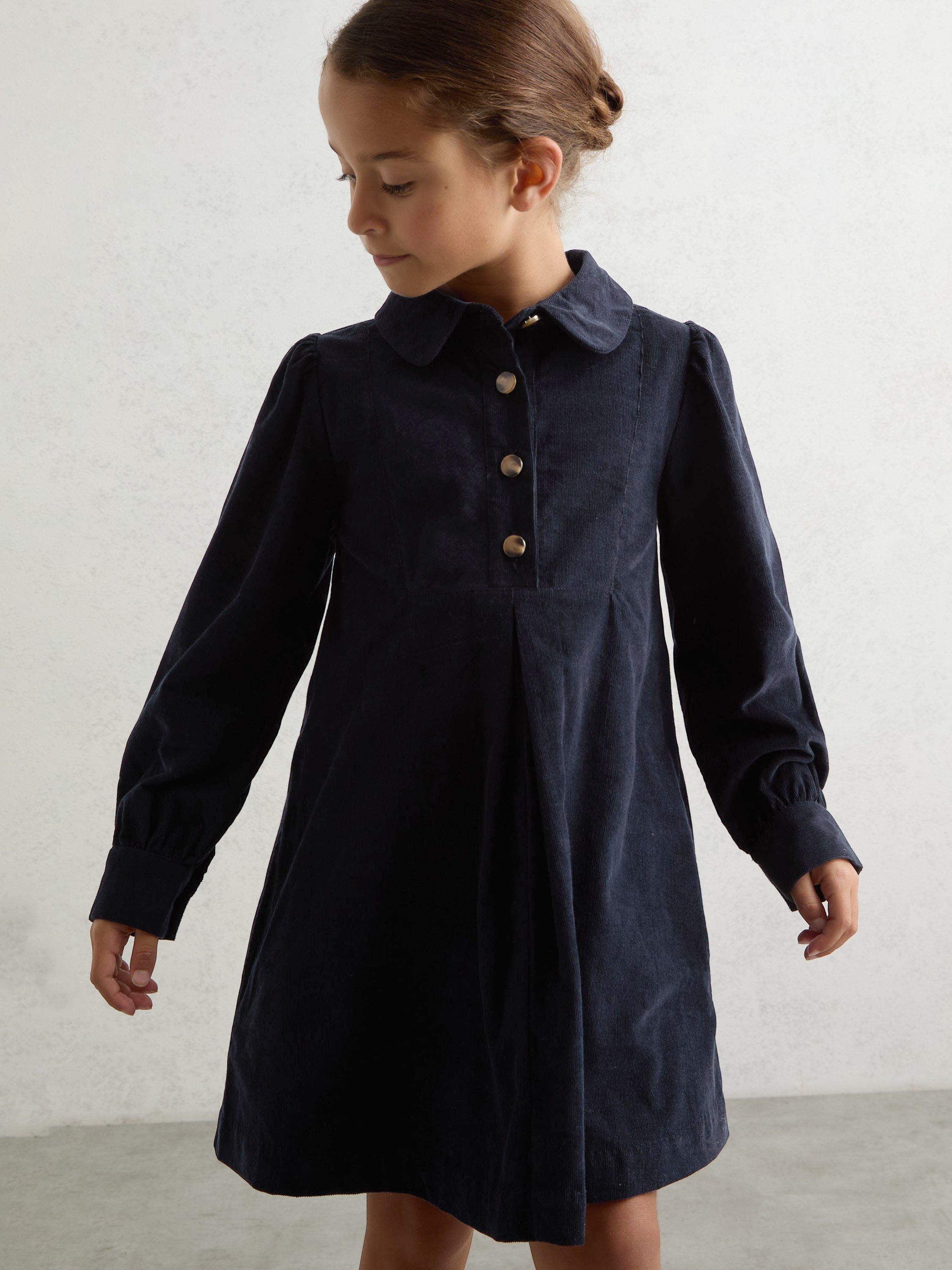 Reiss Kids' Lyra Shirt Dress, Navy
