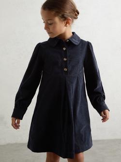 Reiss Kids' Lyra Shirt Dress, Navy, Navy