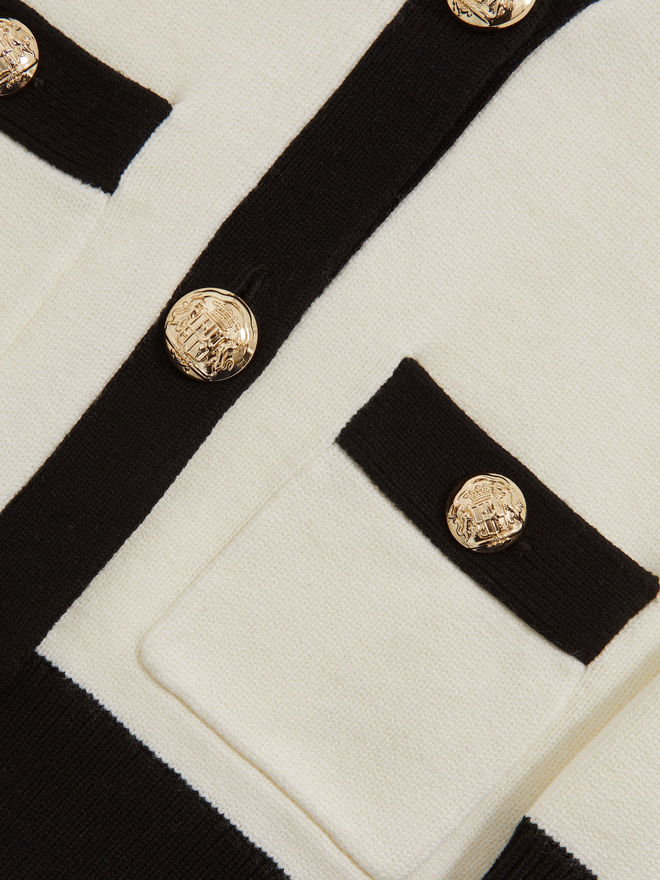 Product image 4 of 4, which shows Reiss Kids' Mila Cardigan, Ecru, 3-4 years