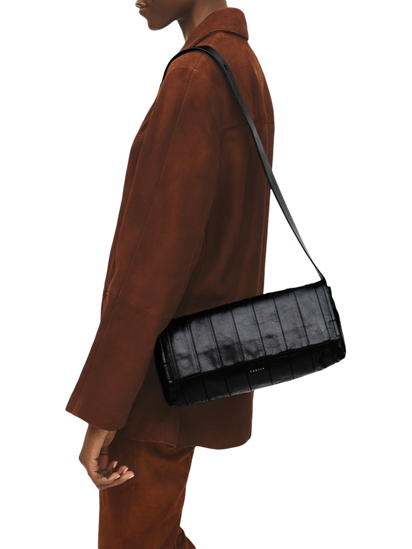 Product image 6 of 6, which shows Radley The Annabel Stripe Shoulder Bag, Black