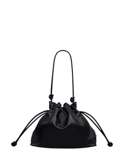 The Roxburgh Medium Drawstring Cross Body Bag, Black - view 2, Black