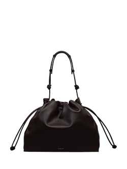 The Roxburgh Large Drawstring Shoulder Bag, Dark Oak, Dark Oak