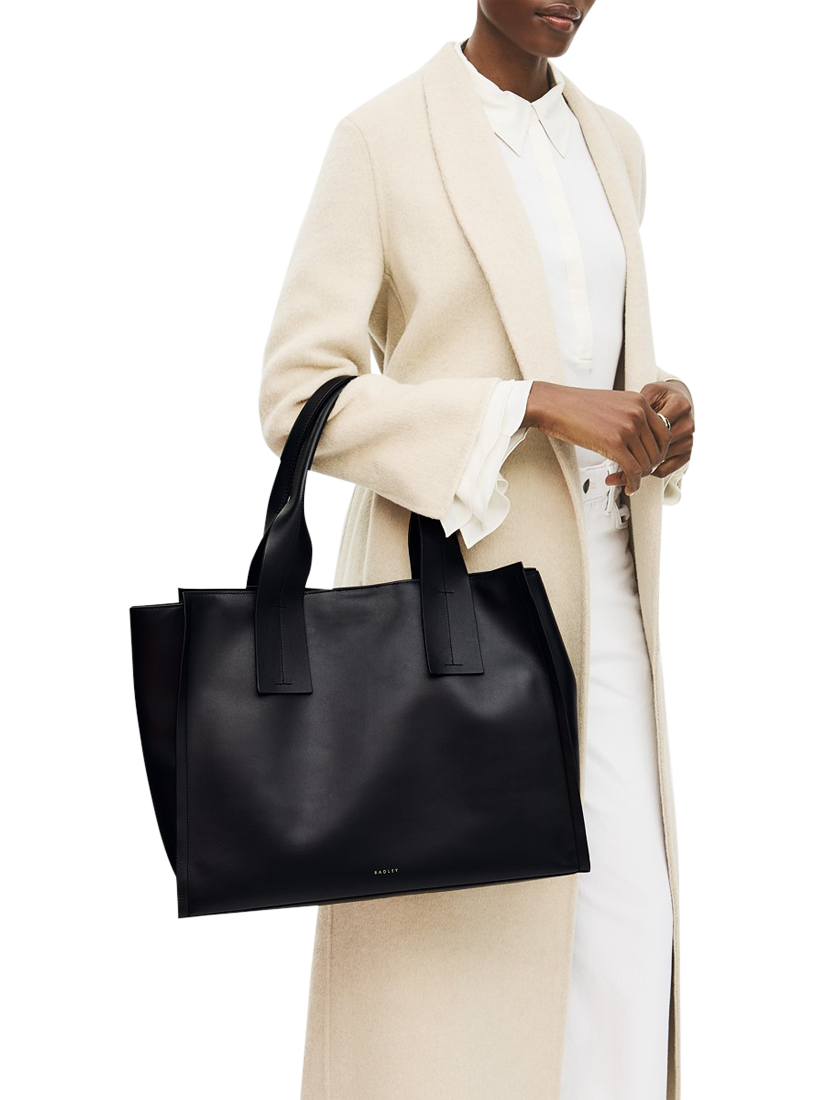 Product image 6 of 6, which shows Radley The Strand Leather Tote Bag, Black