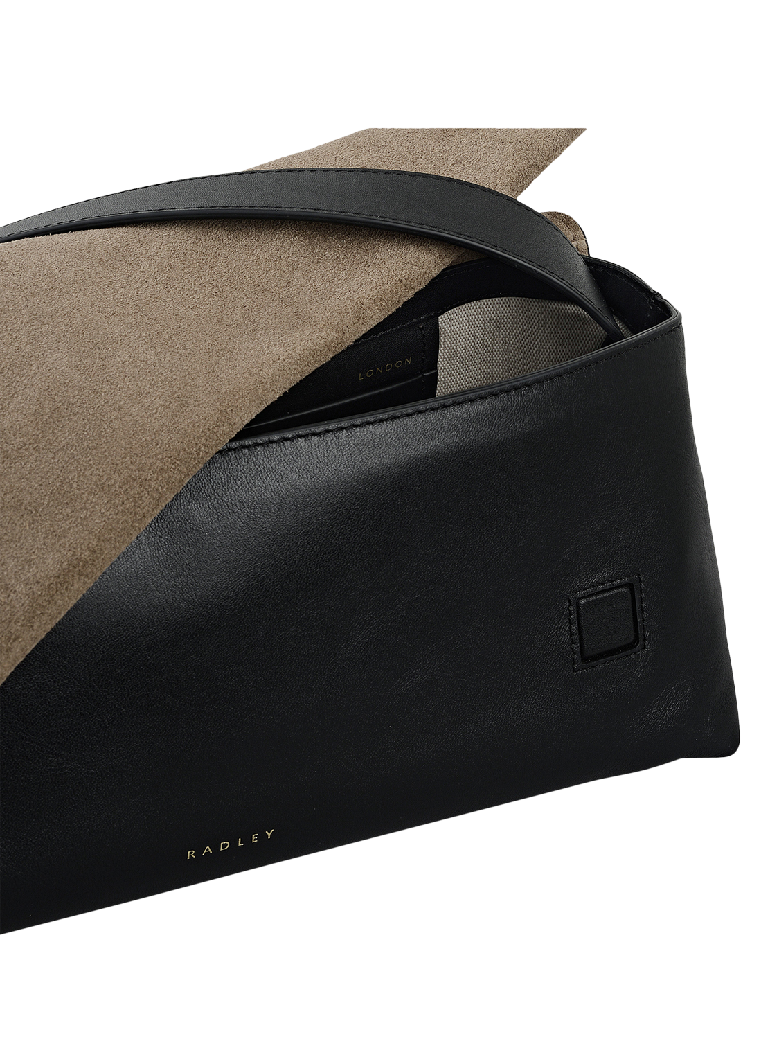 Product image 4 of 7, which shows Radley The Annabel Suede Shoulder Bag, Coffee