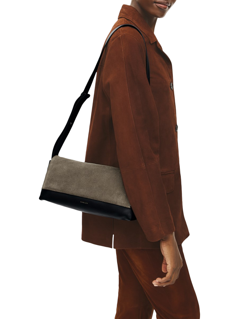 Product image 5 of 7, which shows Radley The Annabel Suede Shoulder Bag, Coffee