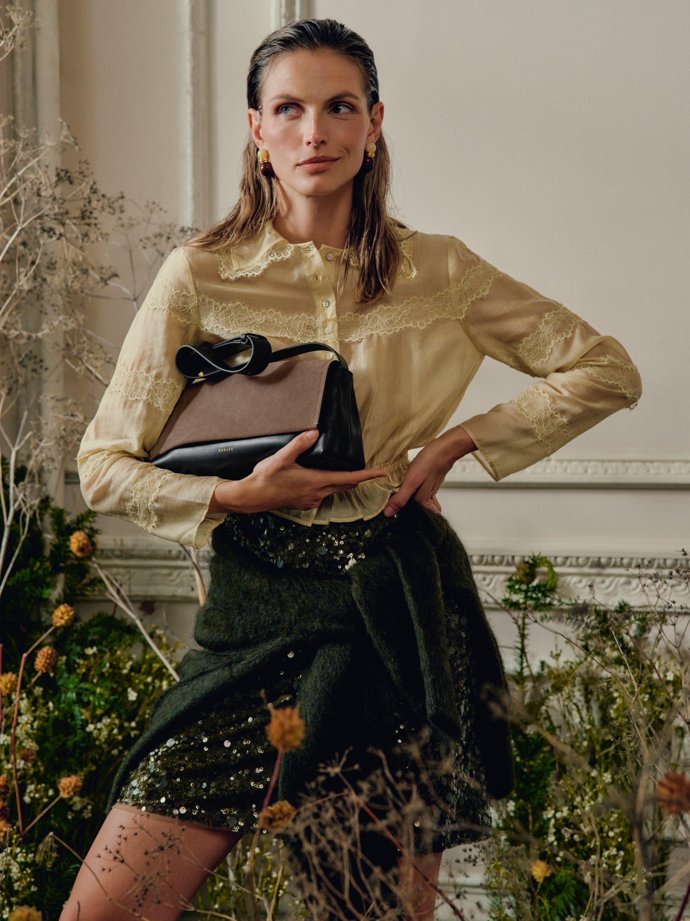 Product image 6 of 7, which shows Radley The Annabel Suede Shoulder Bag, Coffee