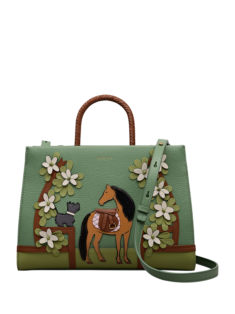 Product image 1 of 5, which shows Radley Lunar New Year Canvas Bag, Pistachio