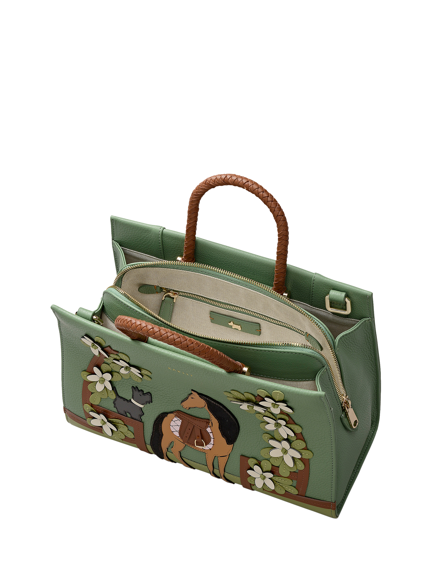 Product image 3 of 5, which shows Radley Lunar New Year Canvas Bag, Pistachio
