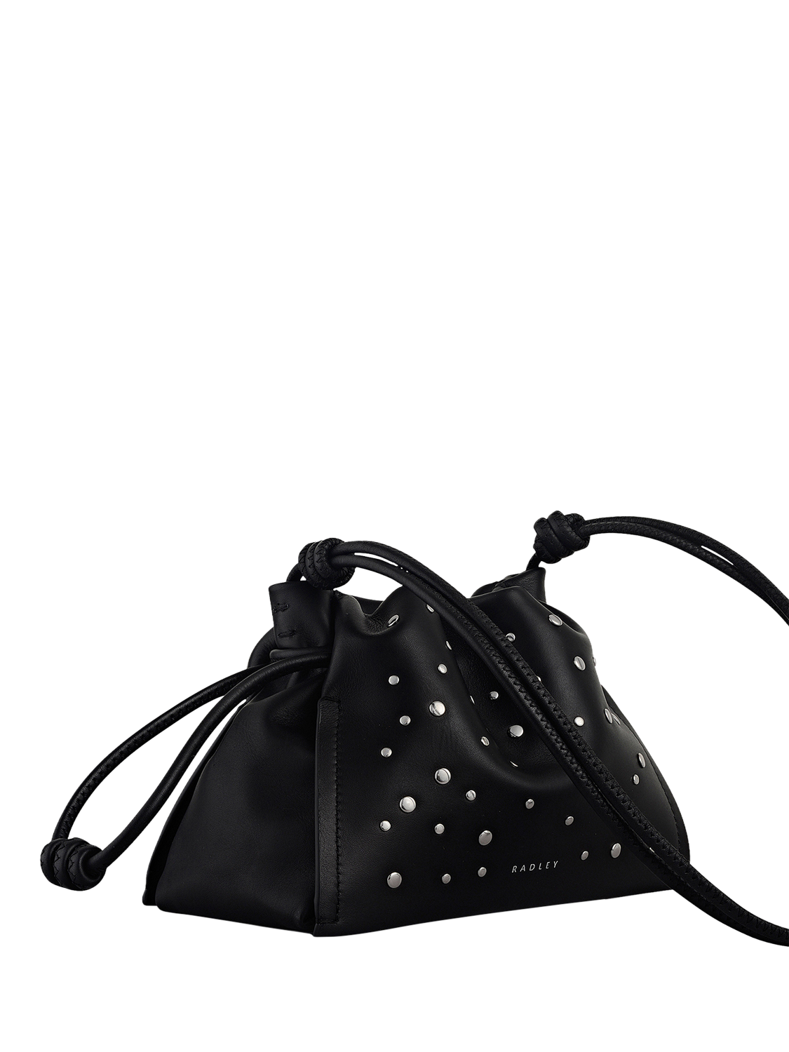 Product image 4 of 6, which shows Radley The Roxburgh Small Drawstring Cross Body Bag, Black