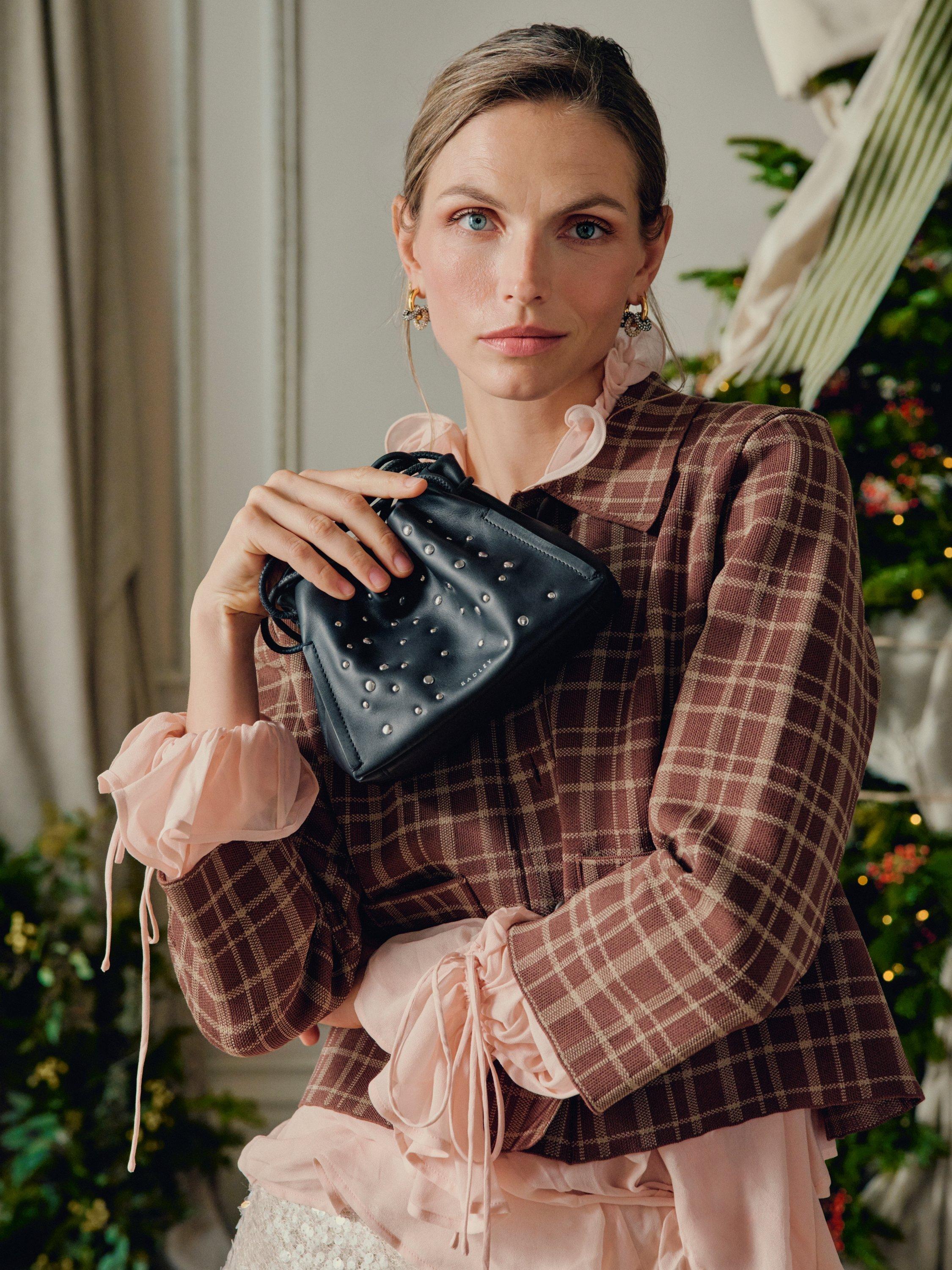 Product image 5 of 6, which shows Radley The Roxburgh Small Drawstring Cross Body Bag, Black