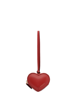 Radley Heart Street Leather Purse Charm, Poinsettia, Poinsettia