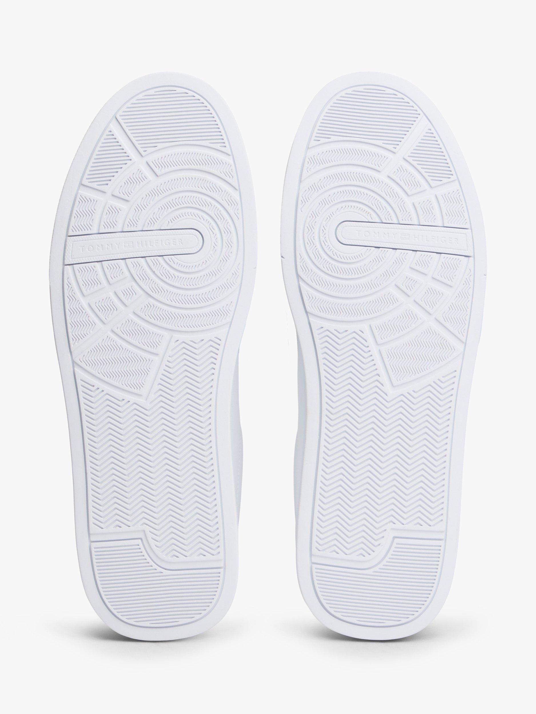 Product image 5 of 7, which shows Tommy Hilfiger Coated Leather Court Trainers, White, EU40
