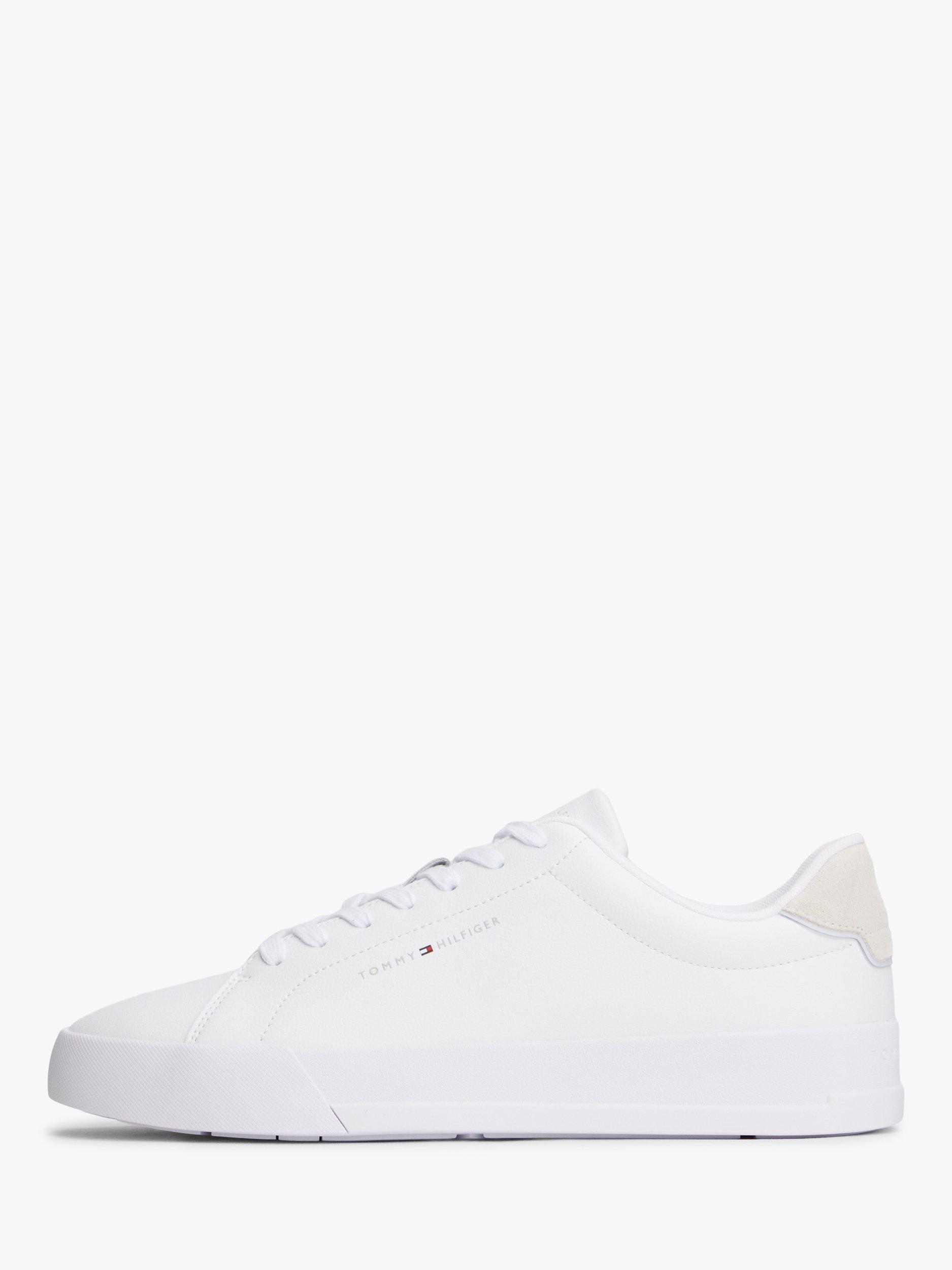 Product image 7 of 7, which shows Tommy Hilfiger Coated Leather Court Trainers, White, EU40