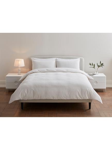 Jasper Conran London Hexagon Weave 300 Thread Count Combed Cotton Duvet Cover Set, White