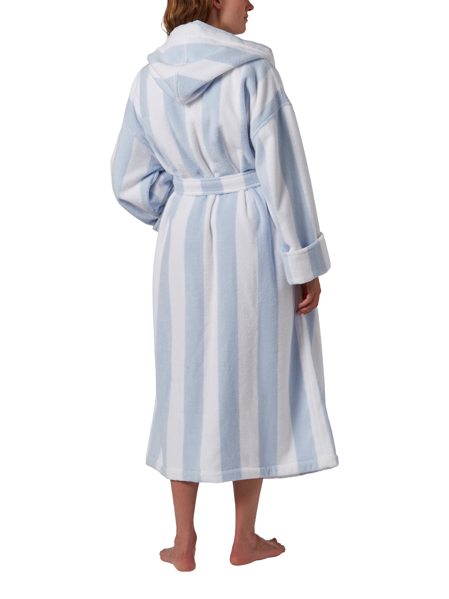 Product image 2 of 2, which shows Jasper Conran London Stripe Dressing Gown, Blue/White, XS