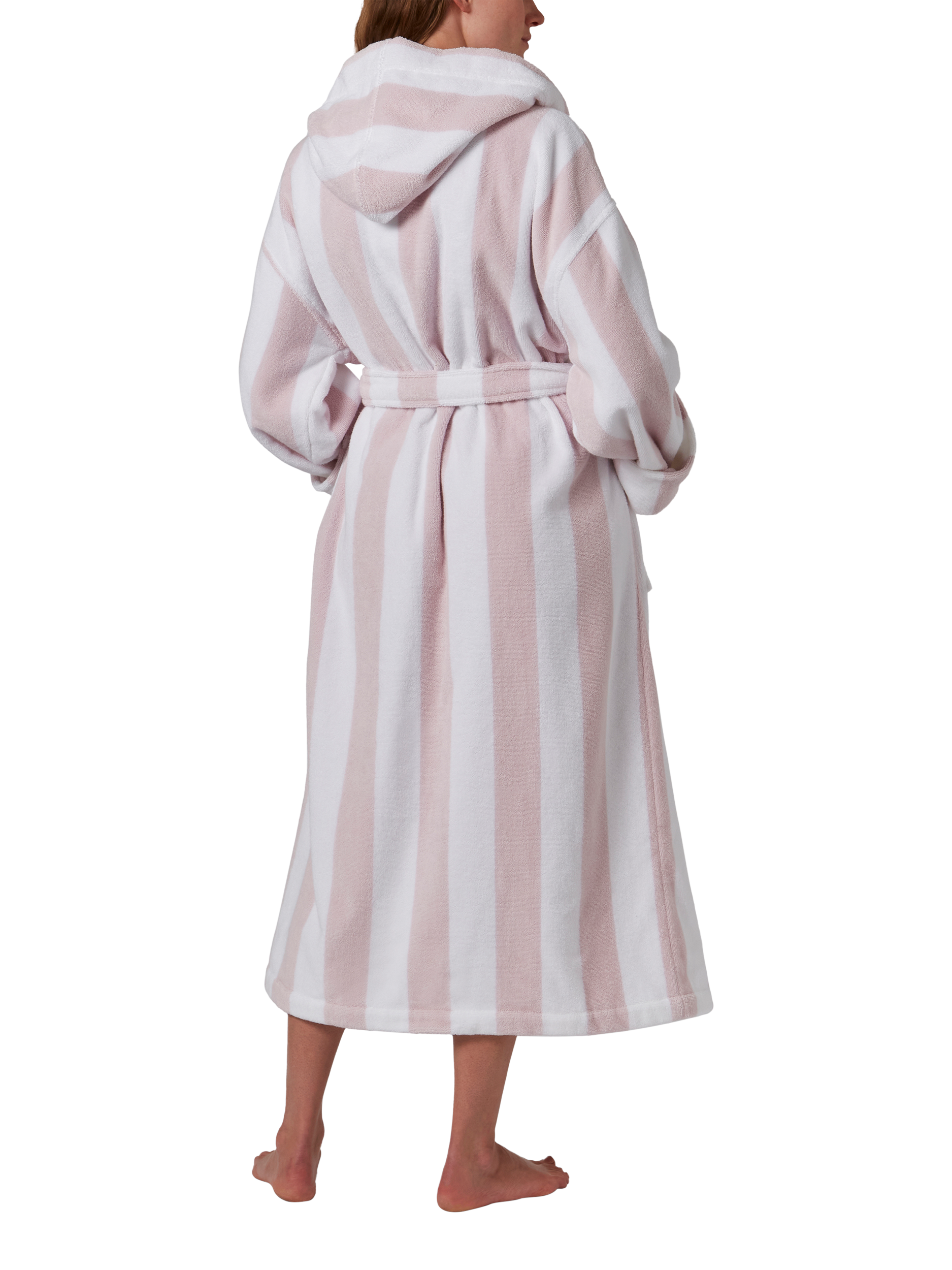 Product image 2 of 2, which shows Jasper Conran London Stripe Dressing Gown, Pink/White, XS