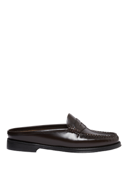 G.H.BASS Easy Weejuns Leather Penny Sliders, Chocolate, Chocolate