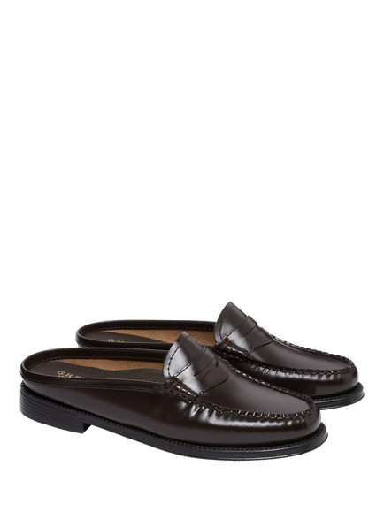 G.H.BASS Easy Weejuns Leather Penny Sliders, Chocolate - view 2, Chocolate