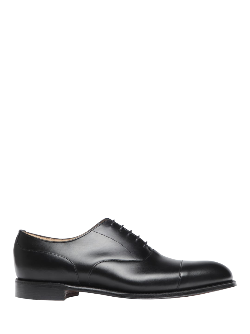 Product image 1 of 3, which shows Cheaney Harrington Leather Capped Oxford Shoes, Black, 8