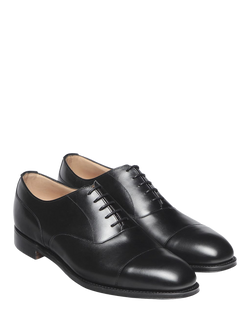 Cheaney Harrington Leather Capped Oxford Shoes, Black - view 2, Black