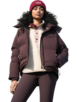 ACAI Insulated Cocoon Coat, Chocolate Plum